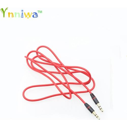 100pcs/lot 3.5mm Audio Cable To 3.5 mm Male To Male Extension Cable Aux Jack to Jack Gold Plated Cable For Headphone/Speaker