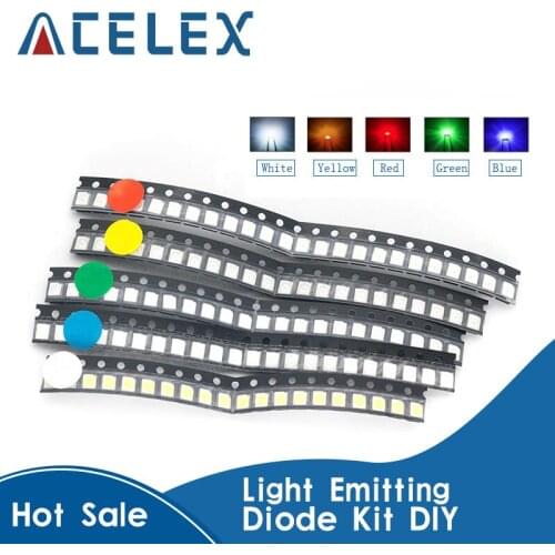 100pcs 1210 SMD LED White Red Yellow/Blue/Green/Orange/Purple/RGB 3528 High Light Emitting Diode Kit DIY