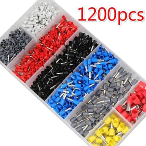 1200pcs Wire Connector Terminator Crimp Terminal Connector Conector Tubular Terminale Cable Terminales Set+1 crimping pliers