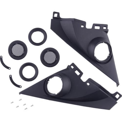 2Pcs Front Door Tweeters Speakers Panel Trim Cover Kit Fit for Honda Civic 10th 2016 2017 2018 2019