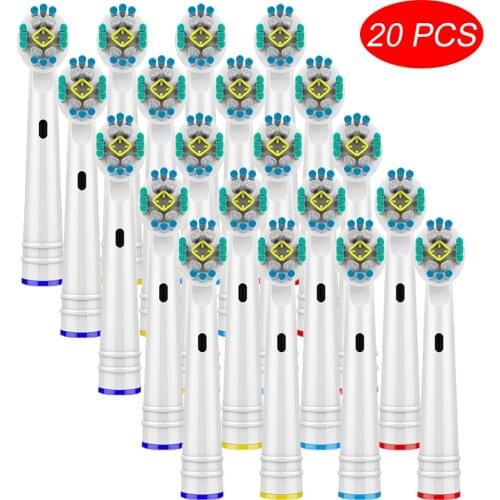 20pcs Sensitive Gum Care Replacement Toothbrush Heads For Oral B Braun Toothbrush Head Advance Power/Pro Health/Triumph/3D Excel