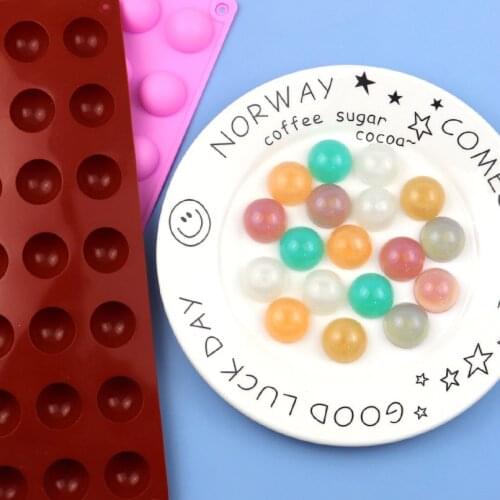 35 hole small semicircle silicone cake mold Chocolate QQ candy ice tray kitchen tools