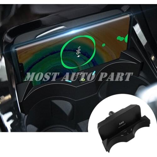 ABS Plastic Wireless Car Charger Phone Fast Charging Plug And Play Trim For BMW X1 F48 2016-2019 1pcs