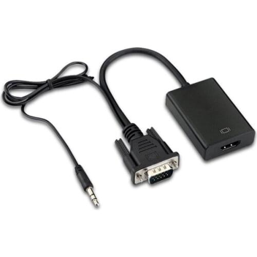 VGA to HDMI-compatible Adapter 1080P VGA Male to HD Female Converter Cable With Audio USB Power for PS4/3 HDTV VGA HD Converter