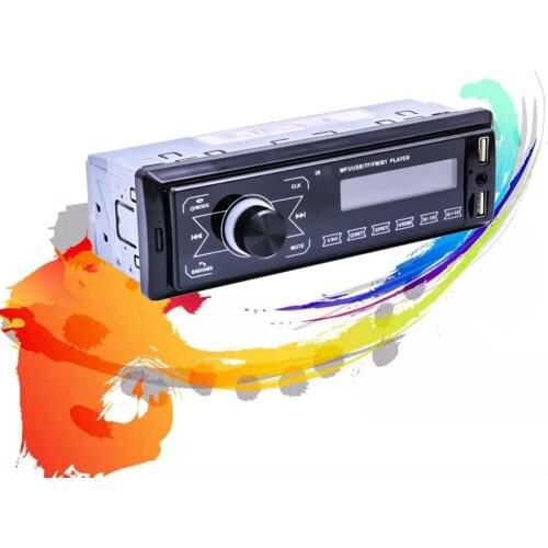 Autoradio 1 Din Bluetooth Car Stereo MP3 Player 7 Color Light Touch Keys Support DC 12V AUX USB U-Disk FM Radio Station in-dash