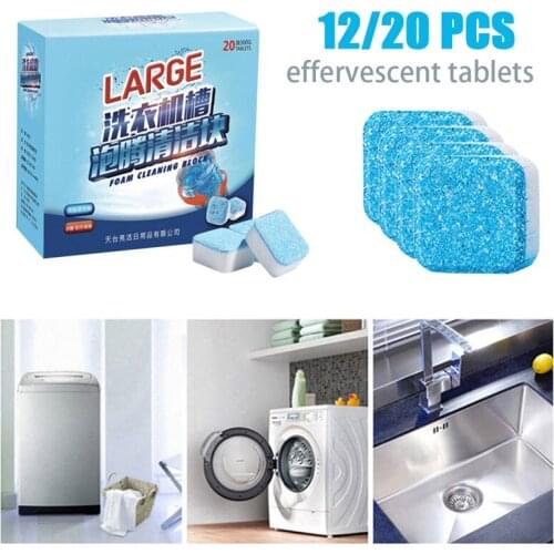 Washing Machine Tank Cleaning Tablets Washer Decontamination Cleaning Detergent Effervescent Tablet Washing Machine Slot Cleaner