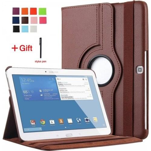 Tablet Stand Cover for Samsung Galaxy Tab 4 10.1'' SM-T530 SM-T531 T535 Smart Magnfetic Flip Protective Cover Case with Stylus