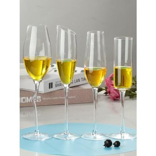 Crystal champagne glass sparkling wine glass home white wine glass goblet pair European creative cocktail glass