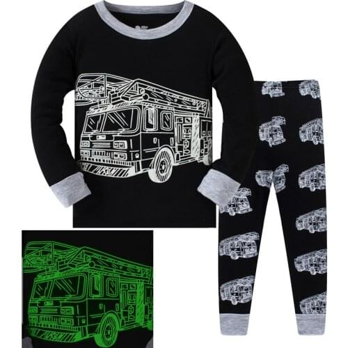 Hot Sale Kids Boys Clothing Sleepwear Pajama Sets Casual Cotton Print O-Neck Pajamas Suits Star Children Home Clothes