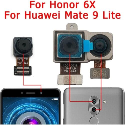 Original For Huawei Mate 9 Lite Honor 6X Front Rear Back Camera Frontal Main Facing Small Camera Module Replacement Spare Parts