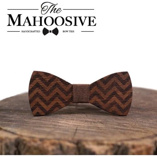 Mahoosive Wood Bow tie Men Formal Necktie Business Wedding Bow Tie Male Dress Shirt Boy Mens Fashion Geometric Novelty