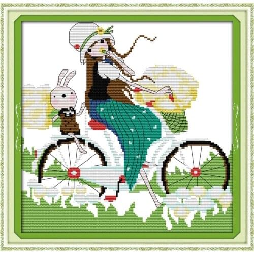 The "in love" feeling cross stitch kit 14ct 11ct count print canvas stitching embroidery DIY handmade needlework