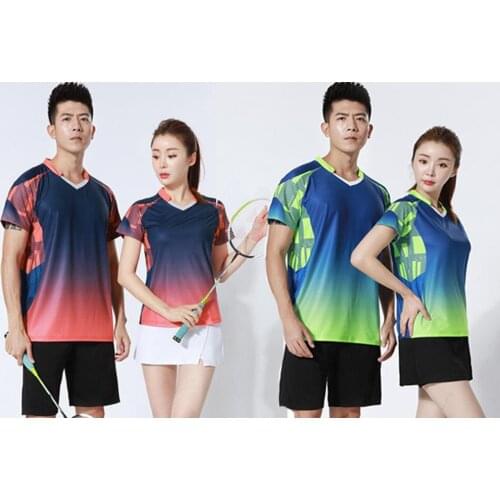 Custom New 2019 men/women Tennis shirts,quickly-dry badminton Short sleeves t-shirt,table tennis jerseys shortsTraining T -shirt