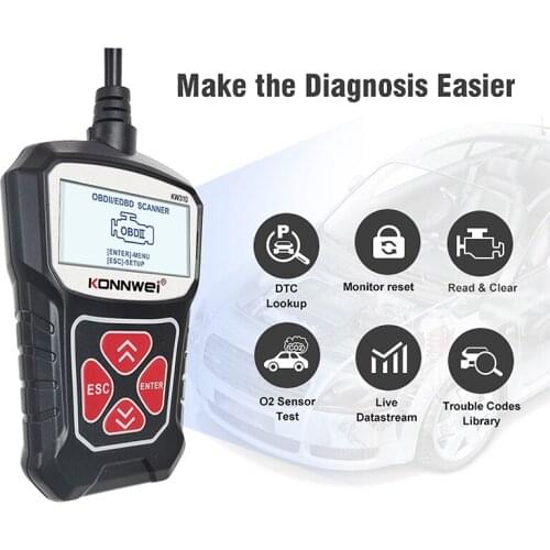 Konnwei KW310 OBD2 Scanner For Auto OBD 2 Car Scanner Diagnostic Tool Automotive Scanner Car Tools 12V