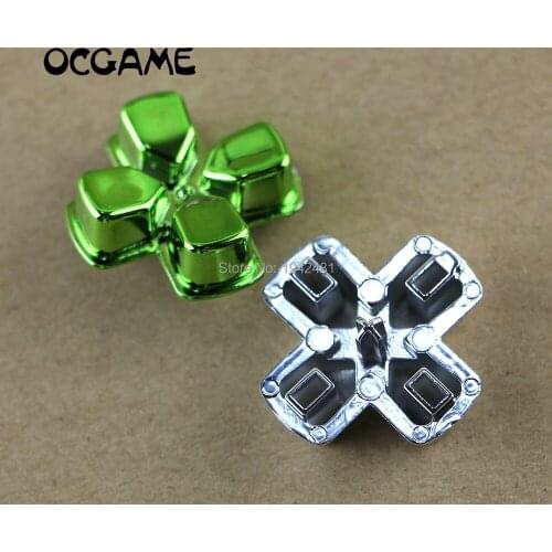 OCGAME 2pcs/lot Good quality Colors Full Chrome cross button controller button For PS4 Playstations 4 Wireless Controller