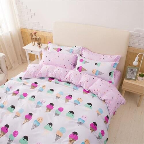Japanese fashion printed sheets, quilt cover, 3-4 pieces of bedding, full-size bed (US/UK/Australia/France/Japan) specifications