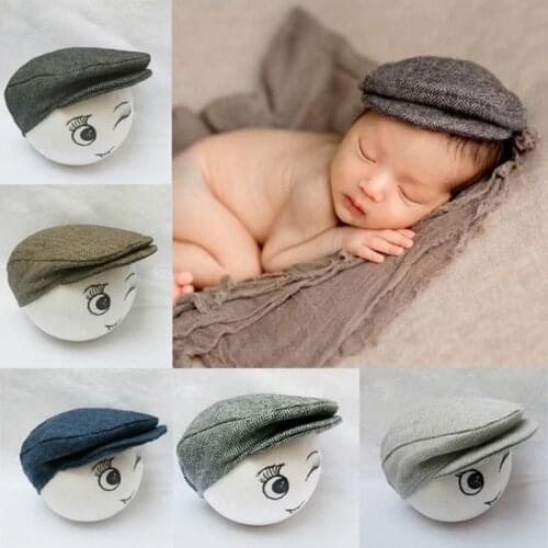 Cute Baby Newborn Peaked Beanie Cap Hat Baby Boys Girls Photography Prop 0-1M GXMB