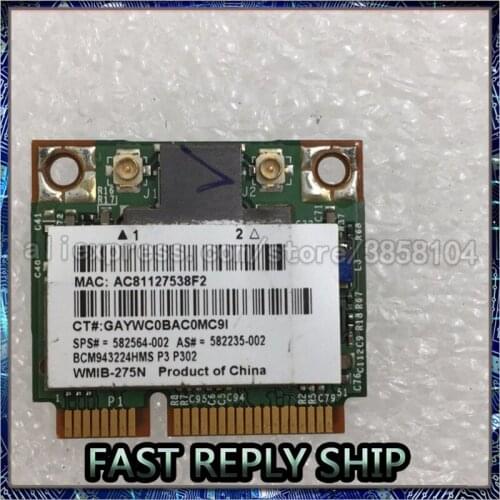 SHELI For HP VHF69 Broadcom BCM43224HMS Wireless Card 582564-002