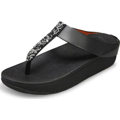 Women Fur Slides Black Womens Slides Fur Flip Flops Wedge Flip Flops Dames Slippers Zomer 2019 Fashion Slipper