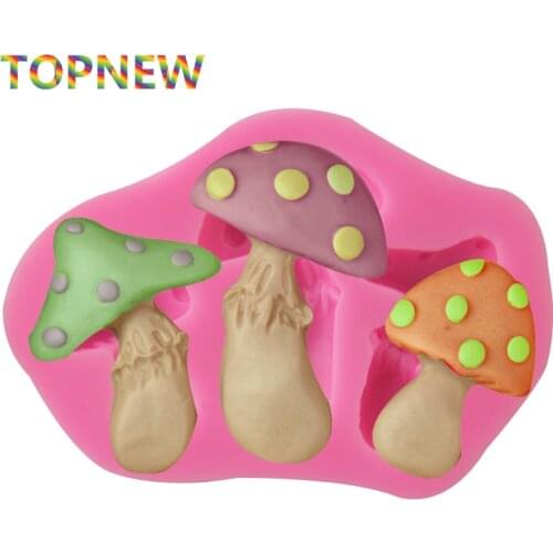 Fairy Tale Cottage Silicone Soap Mold Mushroom Fondant Cake Decorations Chocolate Baking Tool