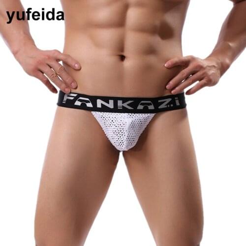 Mens Underwear Briefs Breathable Patchwork Sexy Gay U convex Jockstrap Sissy Panties Male Underpants Bikini Mens Briefs Thongs