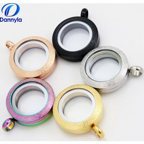Twist Scrub 316 Stainless Steel 20mm Floating Locket Pendant Fit Floating Charms Jewelry LSSS02-20MM