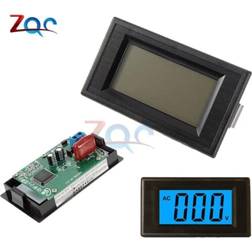 2-wire Blue Digital LCD AC 80-500V Volt Panel Voltage Meter Voltmeter Circuit Power Supply