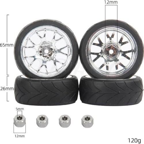 High Quality Metal Wheels Hub Plastic Tires DIY Upgrade Modified Accessories for RBR/C WPL C14 RC Off-Road Model Car