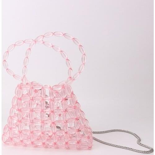 Summer Ladies Alec Handmade Pearl Bag Designer Beaded Shoulder Bag Multicolor Pearl Crossbody Bag Luxury Evening Clutch Bag Lady