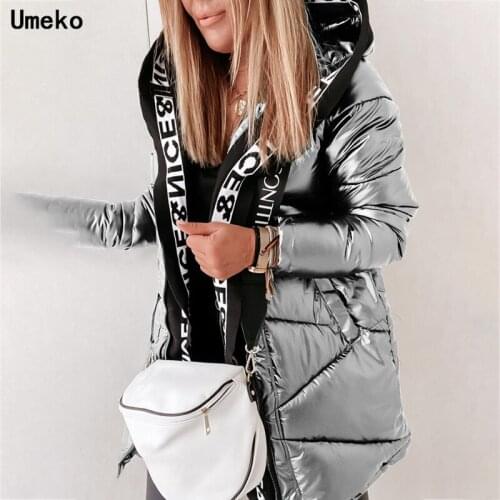 Winter Female Jacket High Quality Hooded Coat Women 2021 New Fashion Letter Edge Jackets Winter Warm Clothing Casual Parkas sale