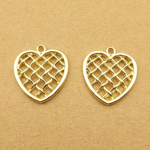 10pcs 20x23mm heart charm for jewelry making and crafting cute earring pendant bracelet necklace charms