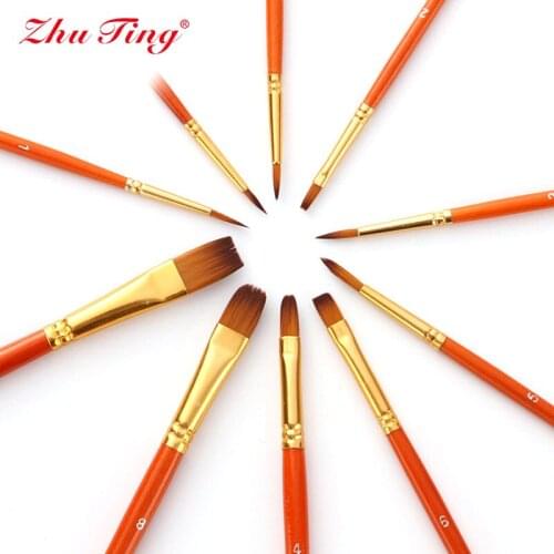 10pc water powder watercolor pen, nylon brush water powder oil painting pen art supplies student supplies