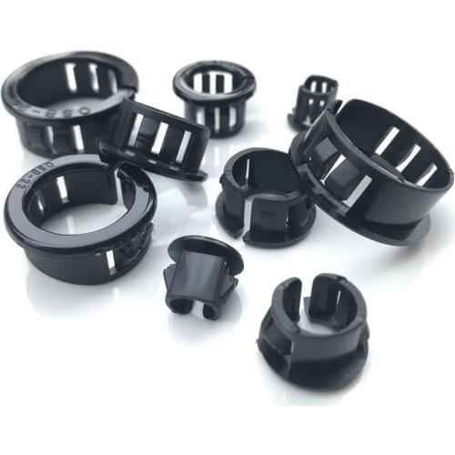 10pcs Nylon Round Cable Hole Cover 10-26mm Snap-on Plastic Gasket PC Computer Desk Wire Organizer Port Fixed Protector