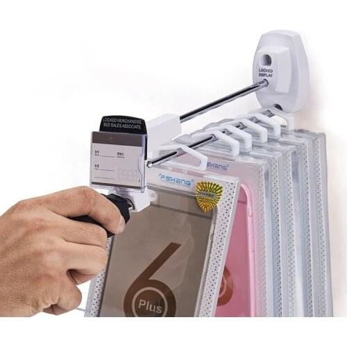 100 Pieces/Lot) Phone Shop Slatwall Accessory Anti Shoplifting Double Secured Magnet Open Display Hooks