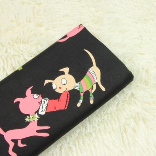 120CM Cartoon Cute Dogs 100% Cotton Fabric for Kids Clothes Sewing Quilting Fabric Needlework Material DIY Handmade Crafts
