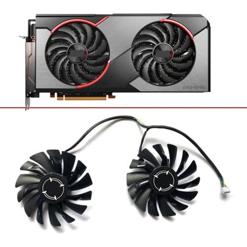 2PCS 85MM For MSI Radeon RX 5700 XT GAMING X RX 5500 XT MECH 8G OC Graphics Video Card 4PIN RX 5600 GPU Cooler Fan
