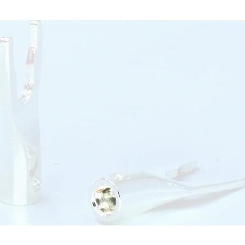 4pcs High Performance OFC silver Plated Hifi Speaker Spade Plug