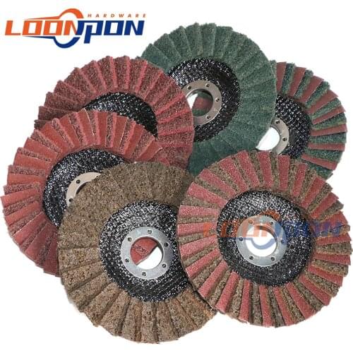 4-1/2" Non-Woven Fabric Grinding Flap Disc Abrasive Surface Air Conditioning Grinding Polishing Wheel for Angle Grinder 3pcs