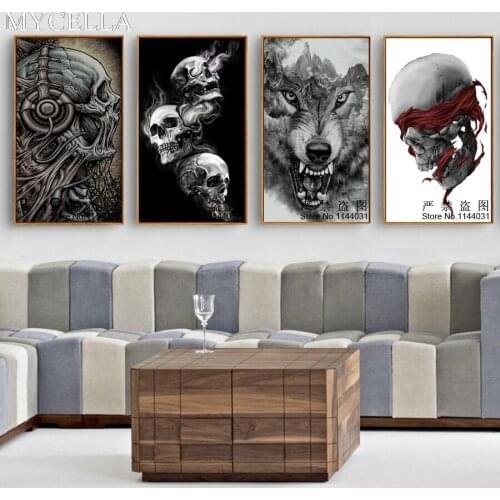 MYCELLA 3D Full Resin Square Diamond Painting Diy Diamond Embroidery Skull And Wolf Needlework Mosaic Cross Stitch Home Crafts