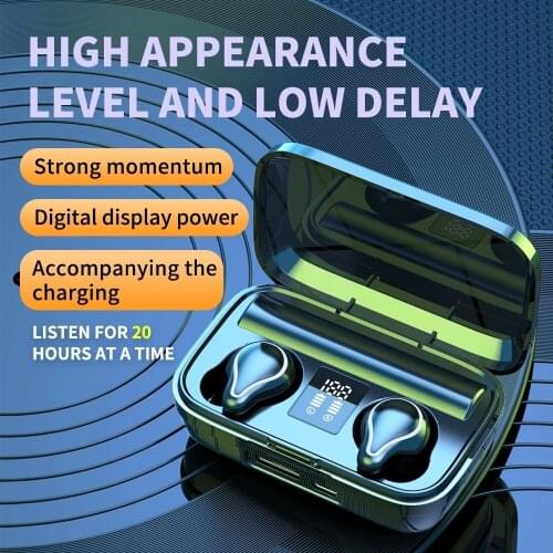 Wireless Bluetooth Headphone LED Power Display TWS Bluetooth Earphone Stereo Sports Waterproof Earbuds Headsets With Microphone