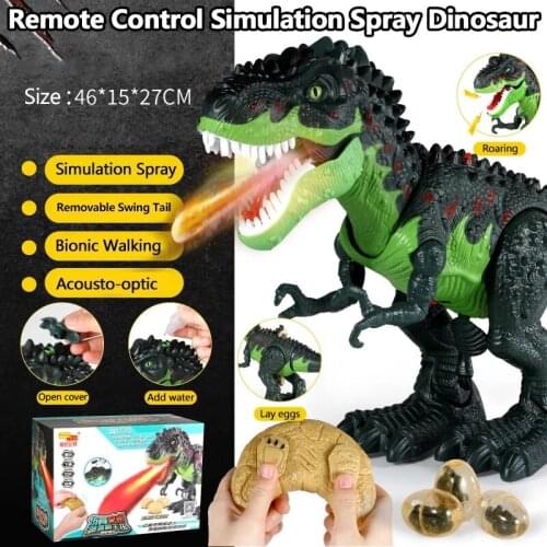Clasic Educational toy 41cm large size remote control rc dinosaur robot With music Light Walk Sounds Model Toys for kids as gift