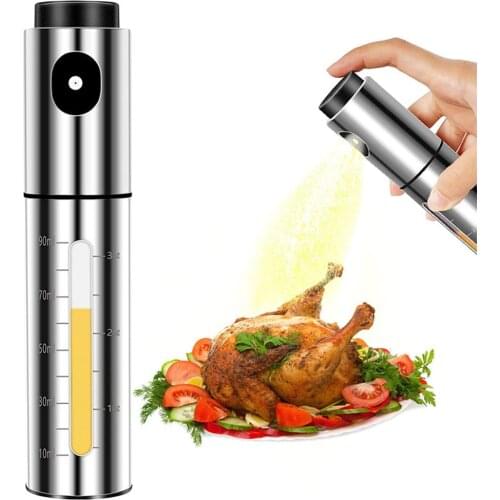 BBQ Baking Olive Oil Spray Bottle Barbecue Kitchen Cooking Grilling Roasting Oil Pot Vinegar Spray Bottles With Scale Condiment