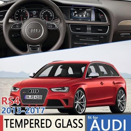 For Audi RS4 B8 8K B9 2013 2014 2015 2016 2017 Car Navigation GPS Film Perfect Fit Screen Protector Tempered Glass Accessories