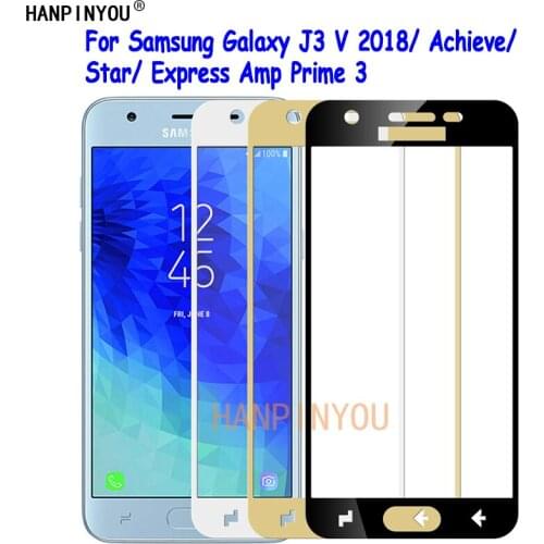 For Samsung Galaxy J3 V 2018 / Achieve / Star 5.0" Full Cover Tempered Glass Screen Protector Ultra Thin Explosion-proof Film