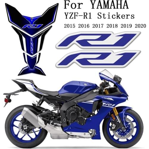 Emblem TankPad For YAMAHA YZF R1 YZF-R1 Stickers Decal Tank Pad Protector Motorcycle Protection 2015 2016 2017 2018 2019 2020