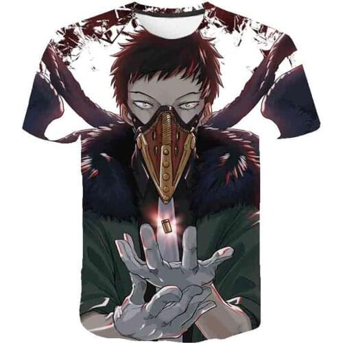 My hero academia 3d manga T-shirt anime mens summer 2021 new T-shirt ropa hombre streetwear boy verano koszulki