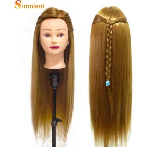 70CM Long Hair Mannequin Head For Hairstyler Professional Training Head Hairdressing Model Head For Practice Hairstyle With Gift