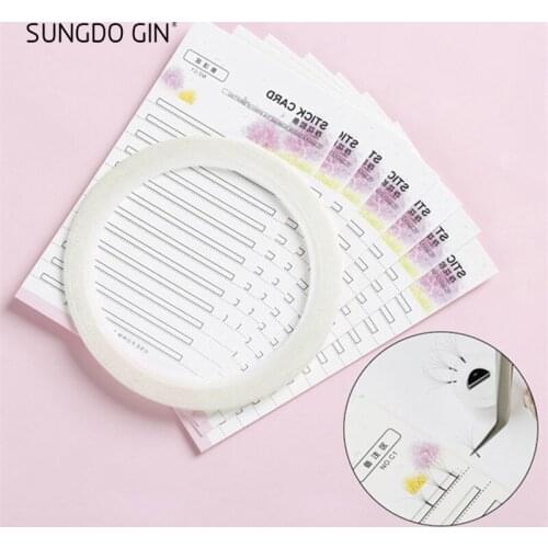 Eyelash Storage Card For False Lashes With Tape Stick Premade Volume Fan Eye Lashes Pallet Eyelashes Extension Makeup Tools