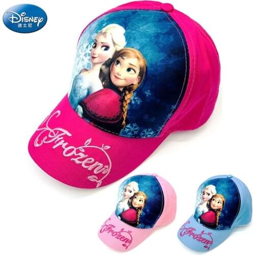 Disney Korean Spring Autumn Frozen Cartoon Cotton Baseball Caps Baby Boys Girls Childrens Kids Sun Hats Hip Hop Snapback Hats