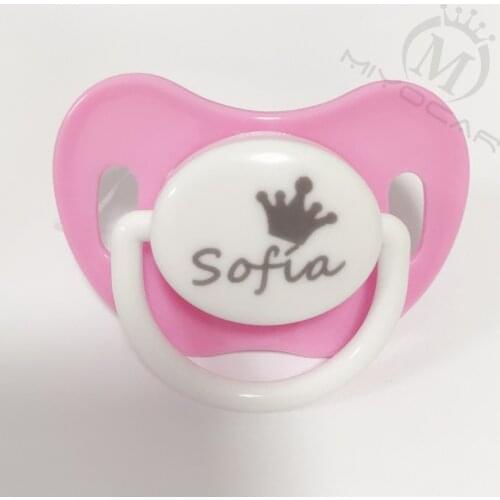 MIYOCAR custom any name can make pink lovely bling pacifier SGS pass safe pacifier for baby BPA free dummy baby shower gift PP-3
